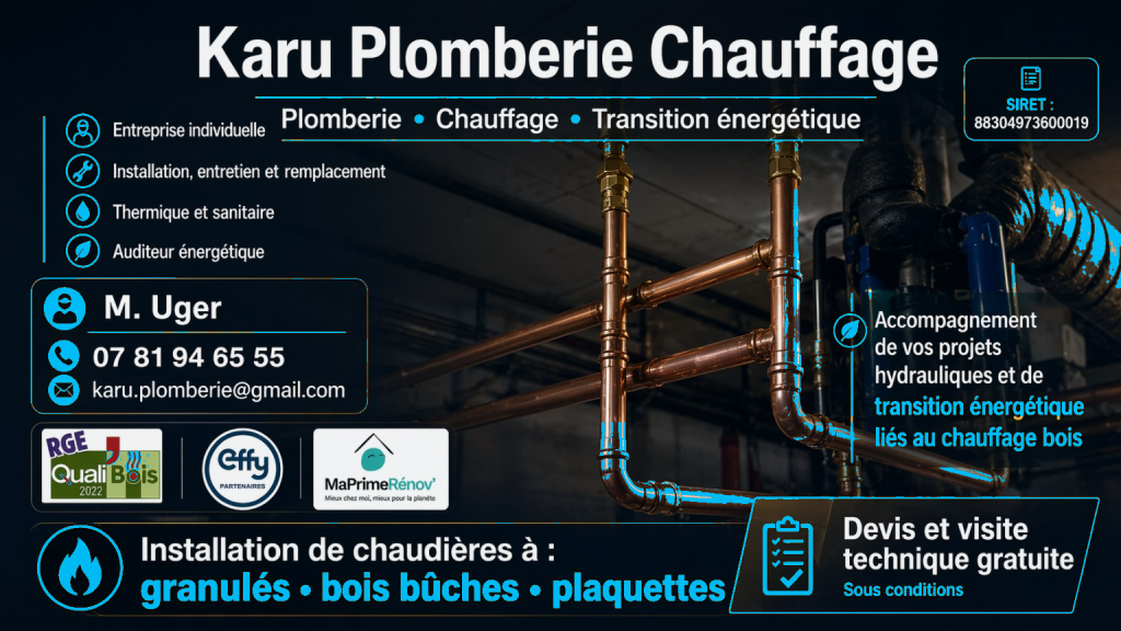 Karu Plomberie Chauffage - plombier chauffagiste à Villebéon